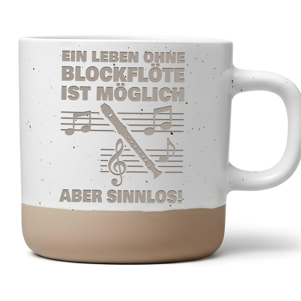 Tasse Ein Leben ohne Blockflöte ist sinnlos Geschenk Flötist Becher Ka – Bild 1