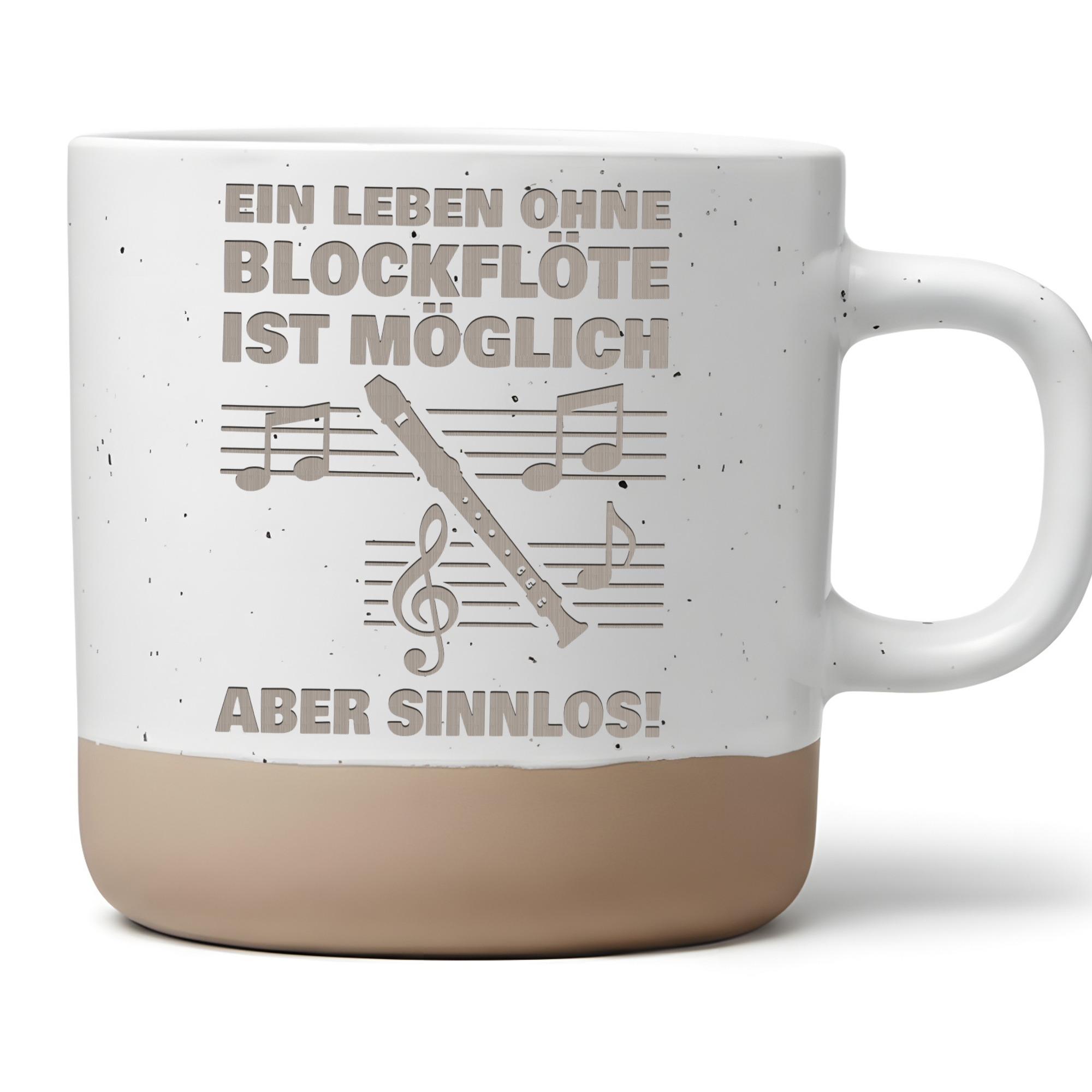 Tasse Ein Leben ohne Blockflöte ist sinnlos Geschenk Flötist Becher Ka – Bild 1