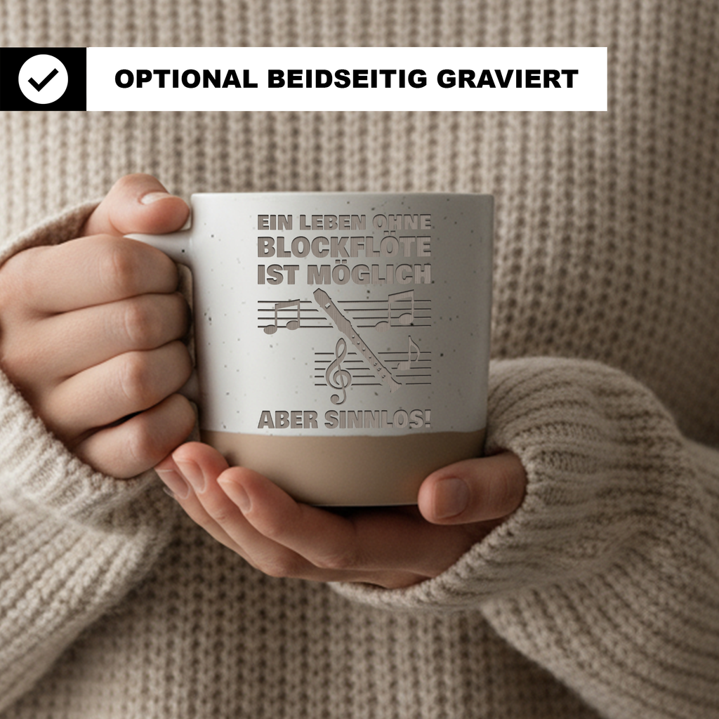 Tasse Ein Leben ohne Blockflöte ist sinnlos Geschenk Flötist Becher Ka – Bild 2