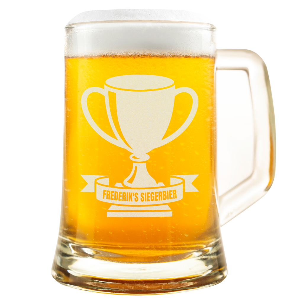 Personalisierter Bierkrug Pokal Siegerbier Geschenk Männer Spaß Bier Humor Personalisiert