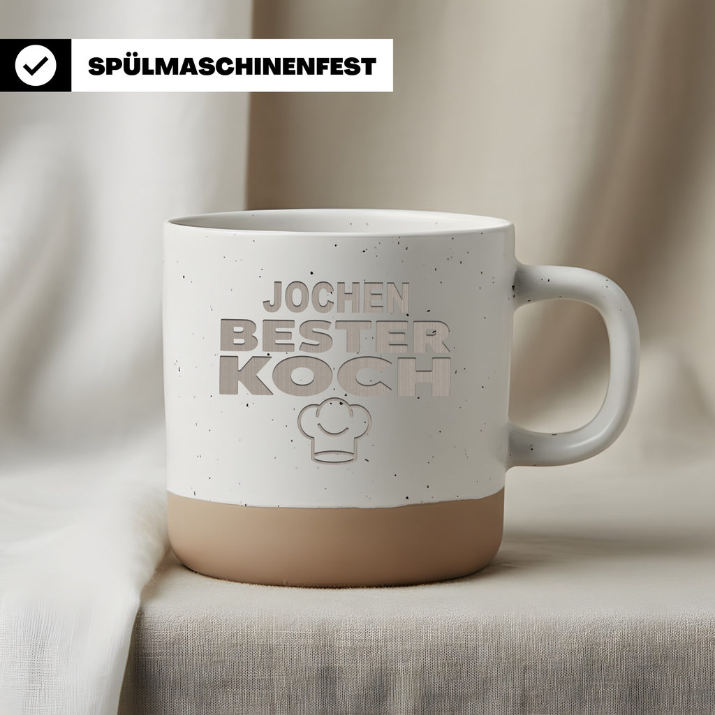 Personalisierte Koch Tasse – Geschenk für Köche, Bester Koch Motiv mit Wunschname, perfektes Geschenk für Hobby- und Profiköche
