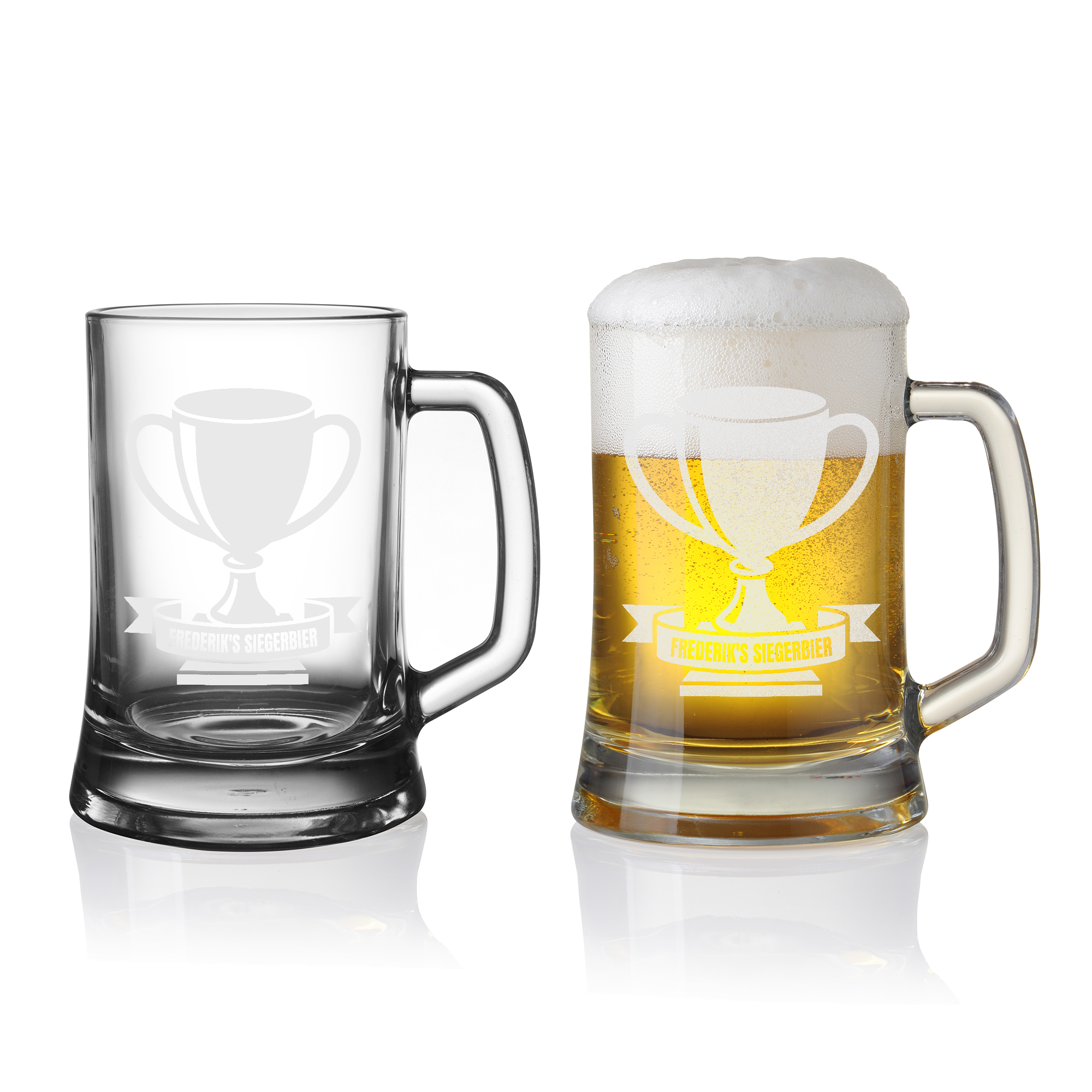 Personalisierter Bierkrug Pokal Siegerbier Geschenk Männer Spaß Bier Humor Personalisiert