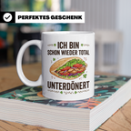 Döner Tasse Unterdönert lustiger Spruch Kebab | Geschenk für – Weiß [farbe:weiß]