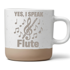 Tasse Yes I Speak Flute Geschenk Flötist Becher Kaffeetasse Querflöte  – Bild 1