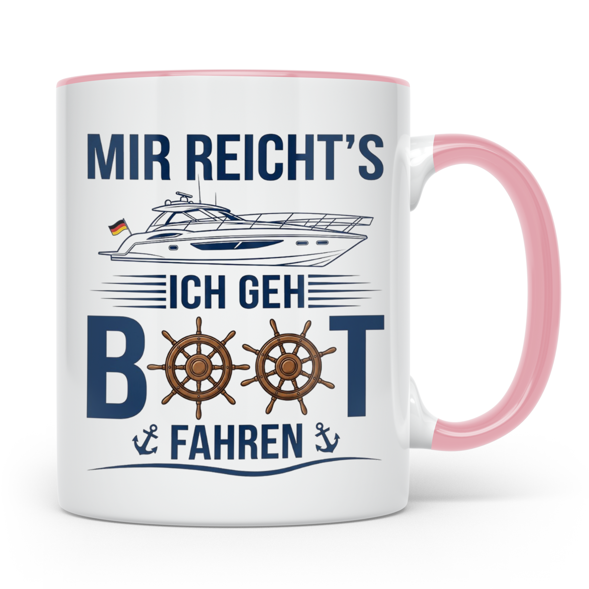 Boot fahren Tasse Mir reicht's, Geschenk Bootsbesitzer Skipp – Rosa [farbe:rosa]