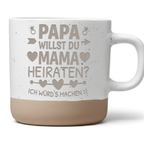 Tasse Papa willst du Mama heiraten Geschenk Antrag Becher Kaffeetasse  – Bild 1