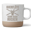 Tasse Querflöte kann auch rocken Geschenk Flötist Becher Kaffeetasse Q – Bild 1