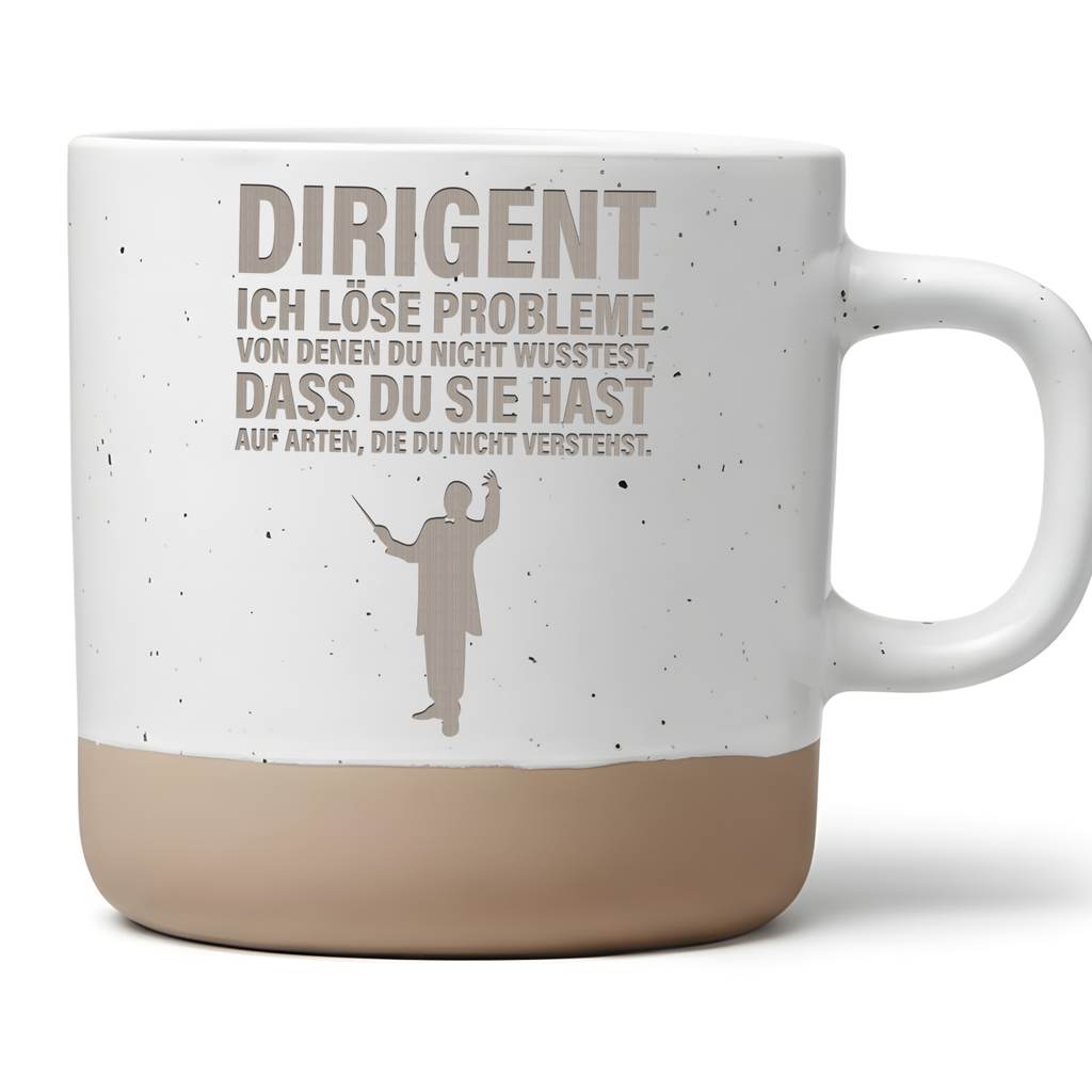 Tasse Dirigent Ich löse Probleme Geschenk Dirigent Becher Kaffeetasse  – Bild 1