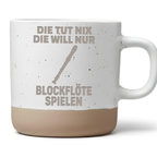 Tasse Die tut nix die will nur Blockflöte spielen Geschenk Flötistin B – Bild 1