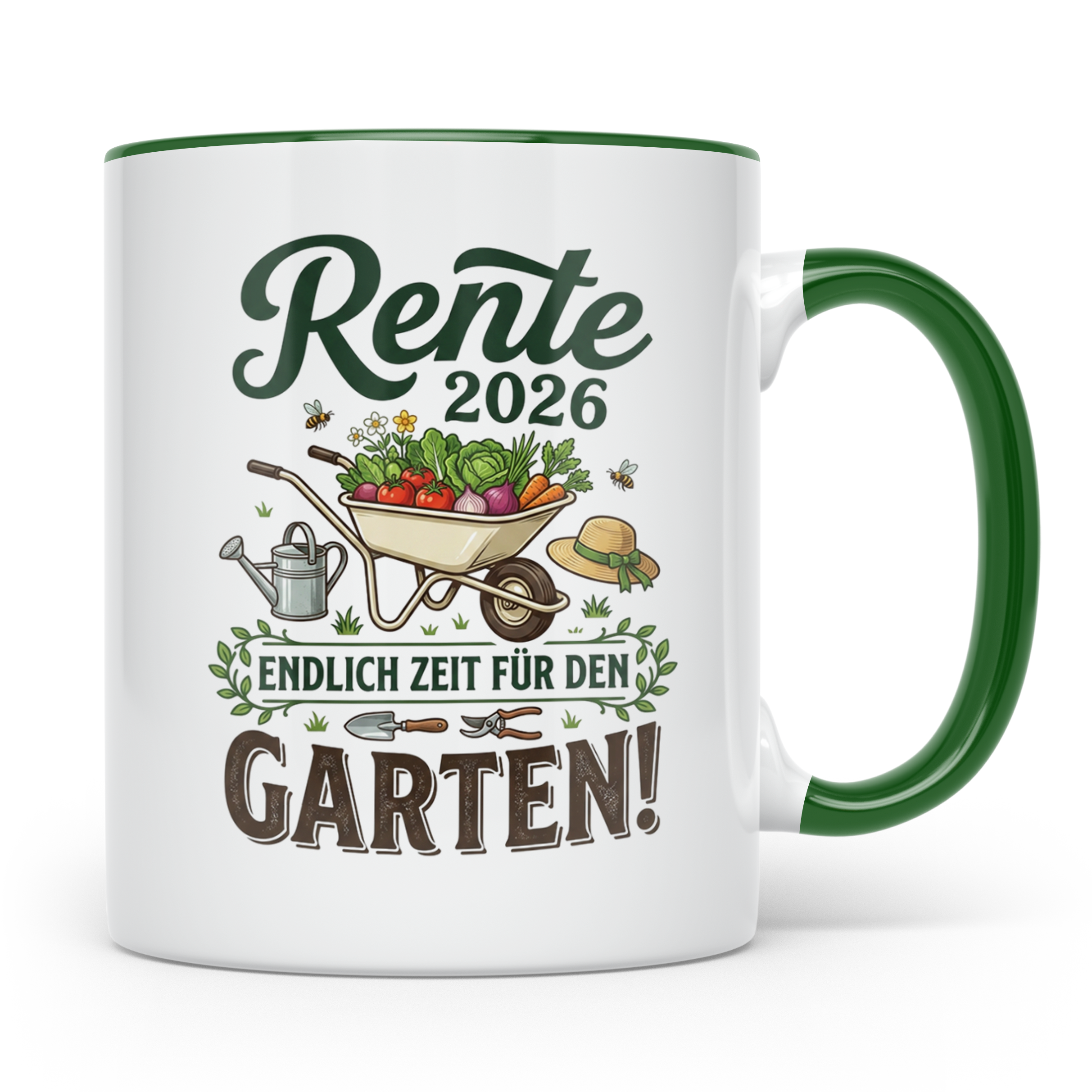 Rente 2026 Tasse für Gärtner | Endlich Zeit für den Garten S – Grün [farbe:grün]