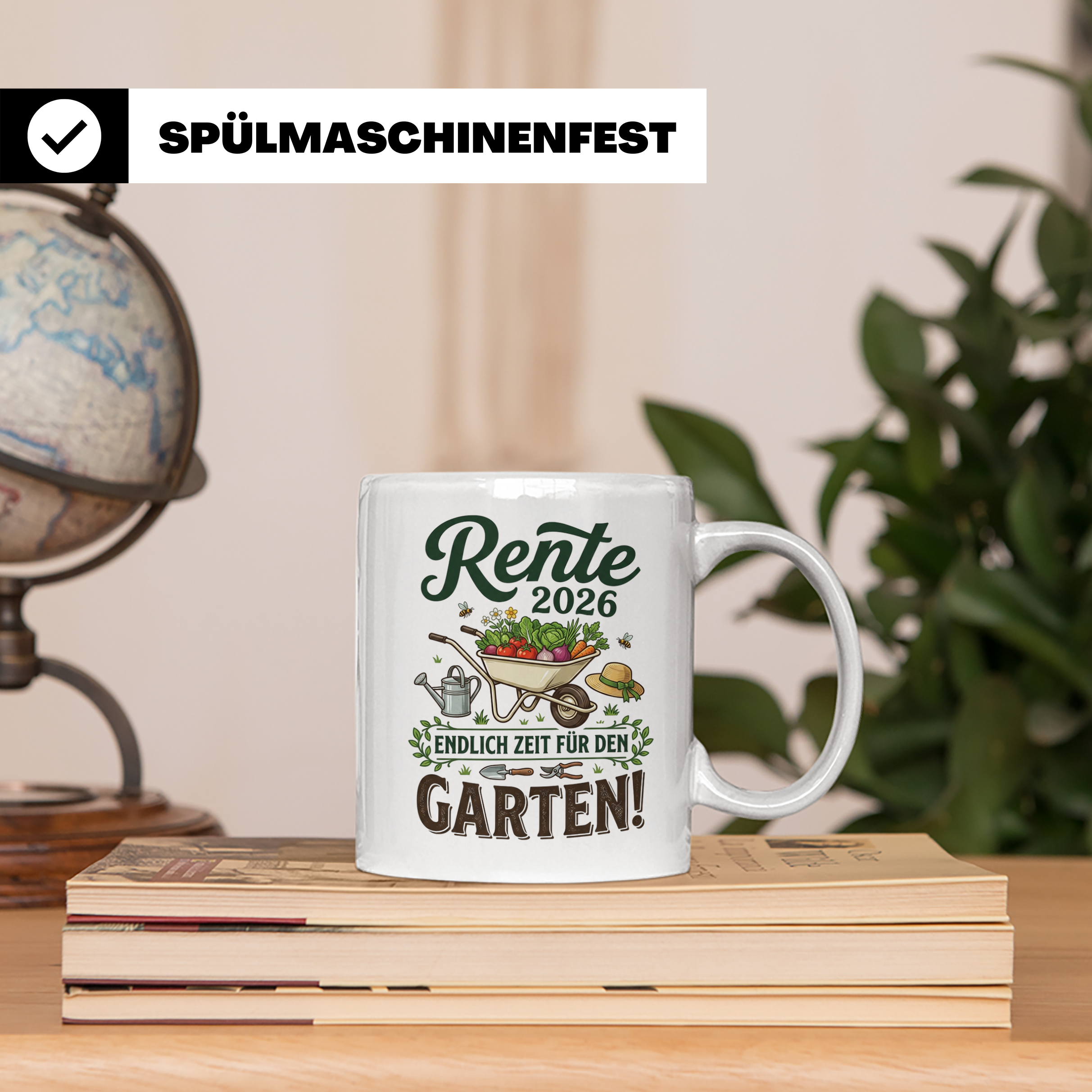 Rente 2026 Tasse für Gärtner | Endlich Zeit für den Garten S – Weiß [farbe:weiß]