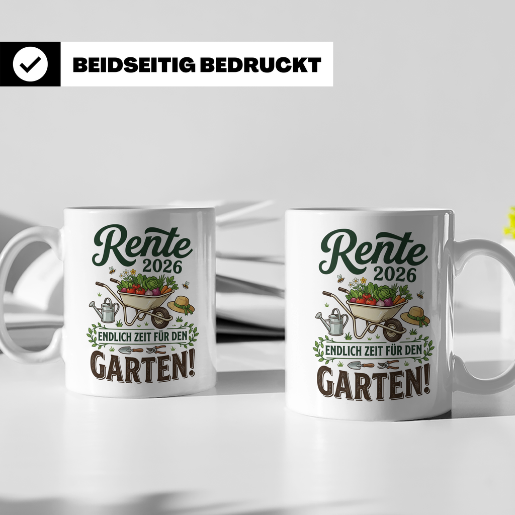 Rente 2026 Tasse für Gärtner | Endlich Zeit für den Garten S – Weiß [farbe:weiß]
