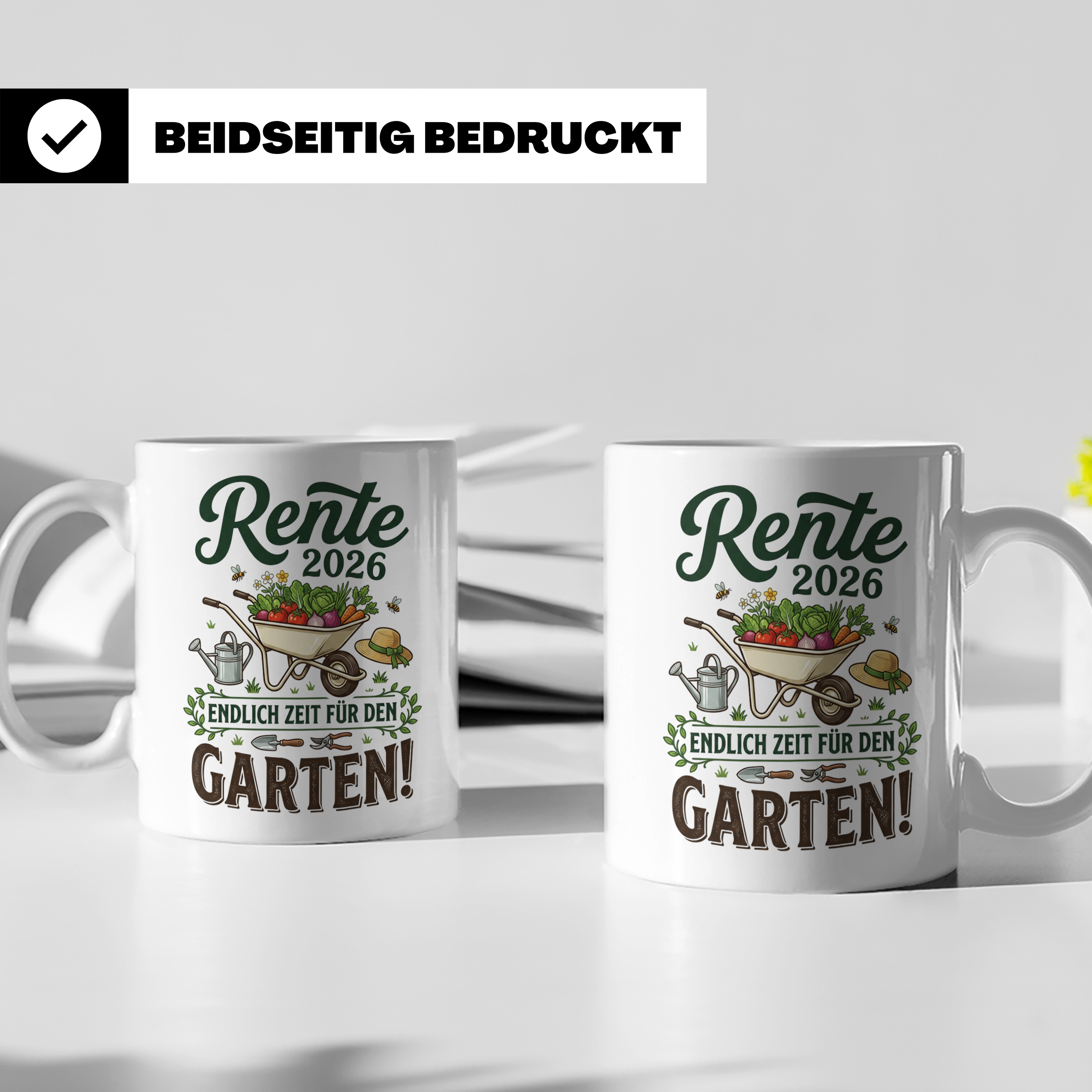 Rente 2026 Tasse für Gärtner | Endlich Zeit für den Garten S – Weiß [farbe:weiß]