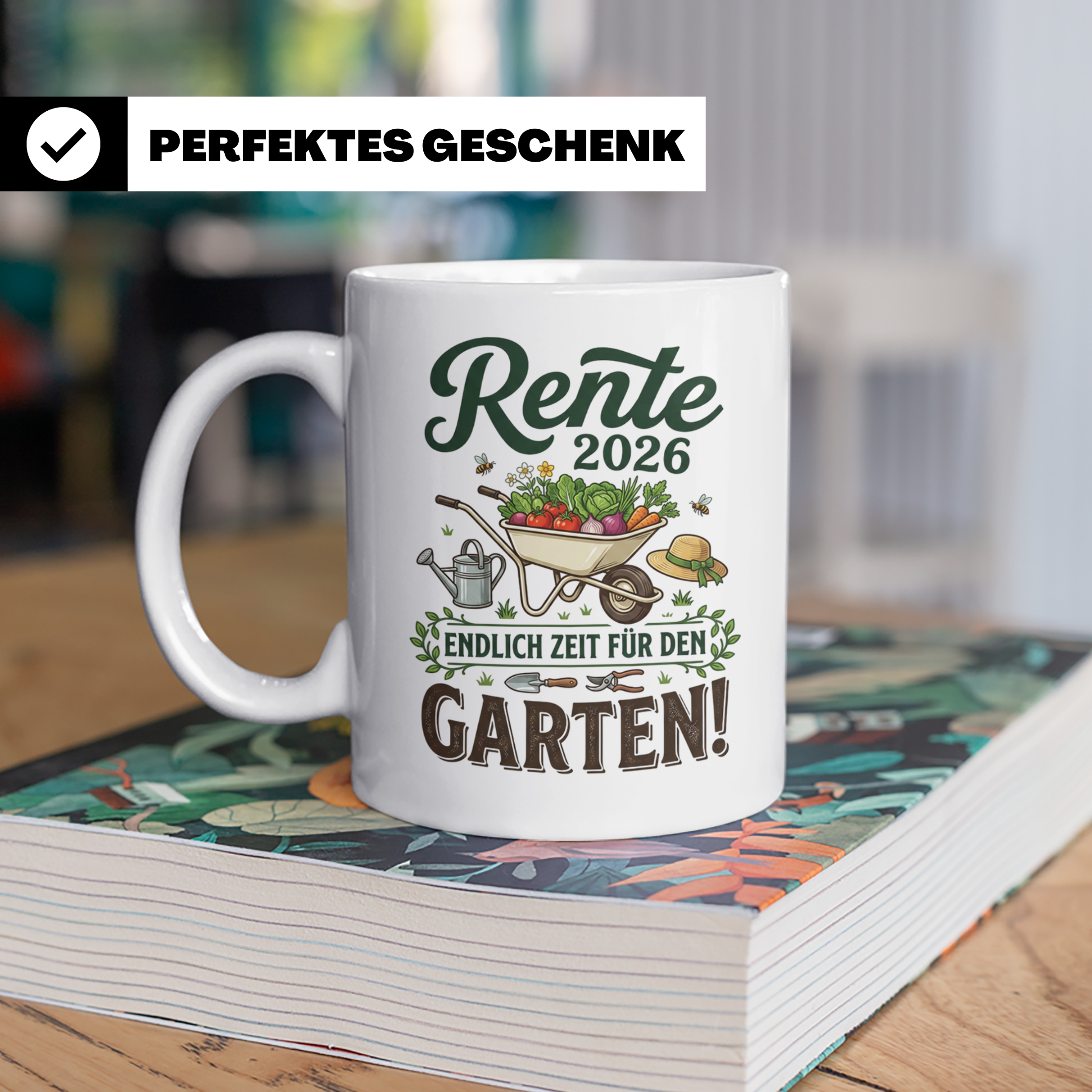 Rente 2026 Tasse für Gärtner | Endlich Zeit für den Garten S – Weiß [farbe:weiß]