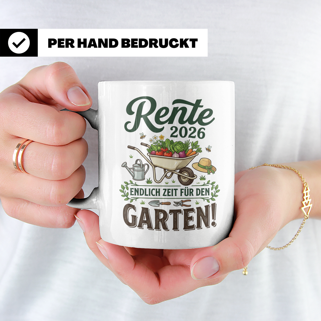 Rente 2026 Tasse für Gärtner | Endlich Zeit für den Garten S – Weiß [farbe:weiß]