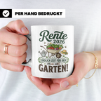 Rente 2026 Tasse für Gärtner | Endlich Zeit für den Garten S – Weiß [farbe:weiß]