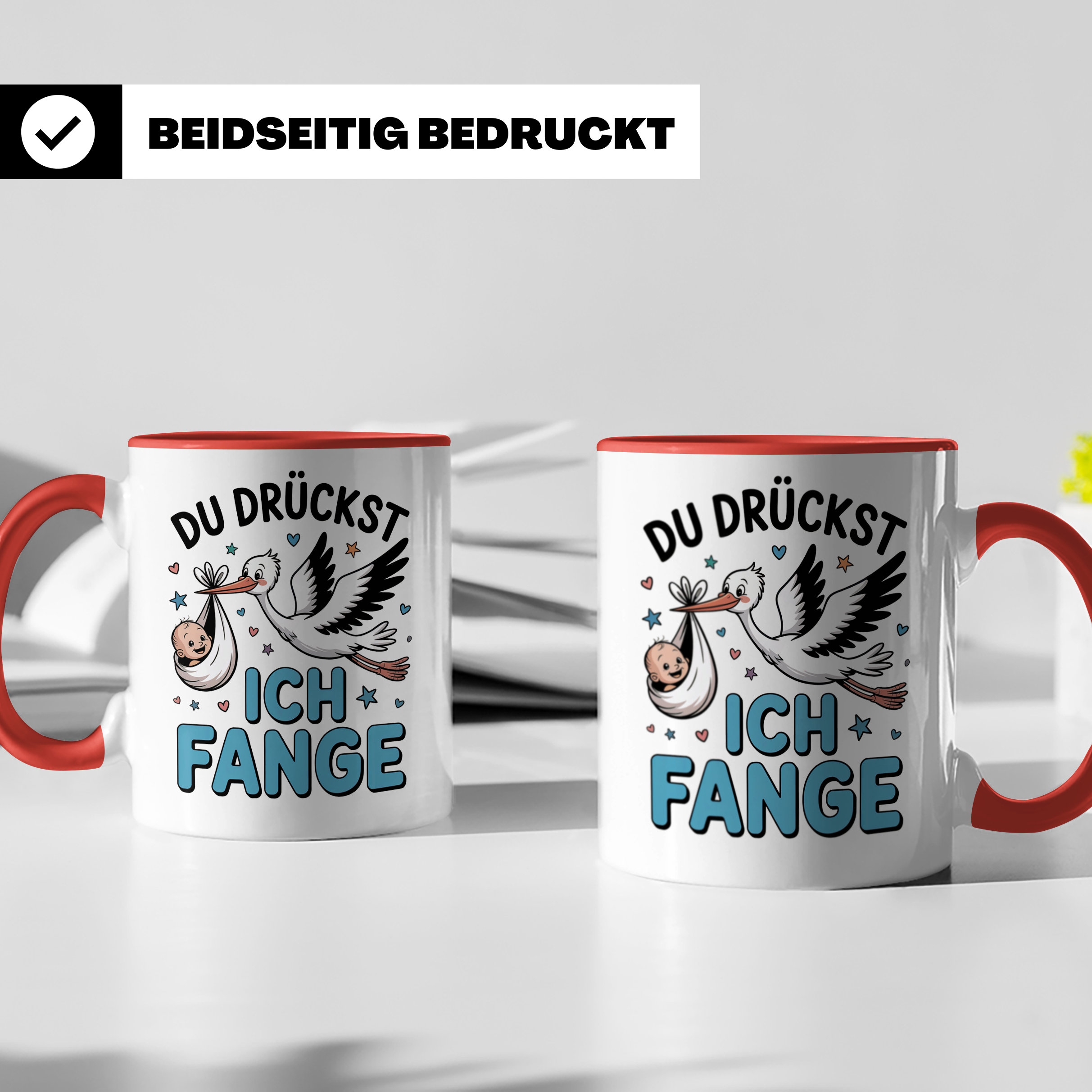 Hebamme Geschenkidee - Du Drückst Ich Fange | Lustige Geburtshelferin Spruch für Team Hebammen