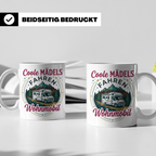 Wohnmobil Tasse für Frauen mit Spruch Coole Mädels fahren Wo – Weiß [farbe:weiß]