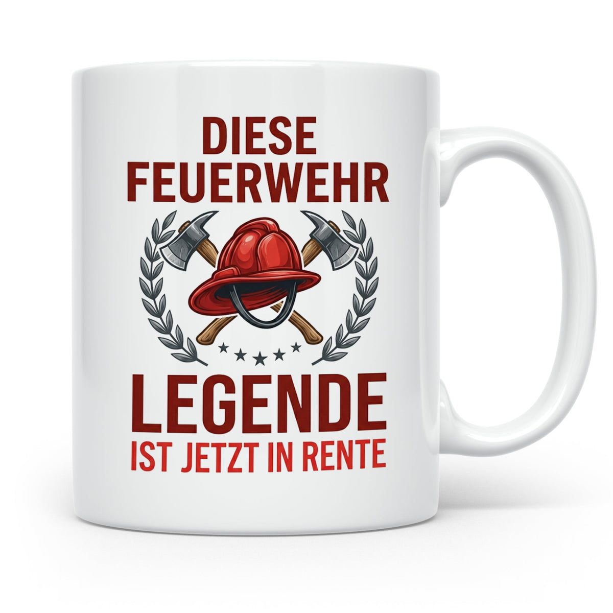 Feuerwehr Rente Tasse Diese Legende ist in Rente Geschenk Fe – Weiß [farbe:weiß]