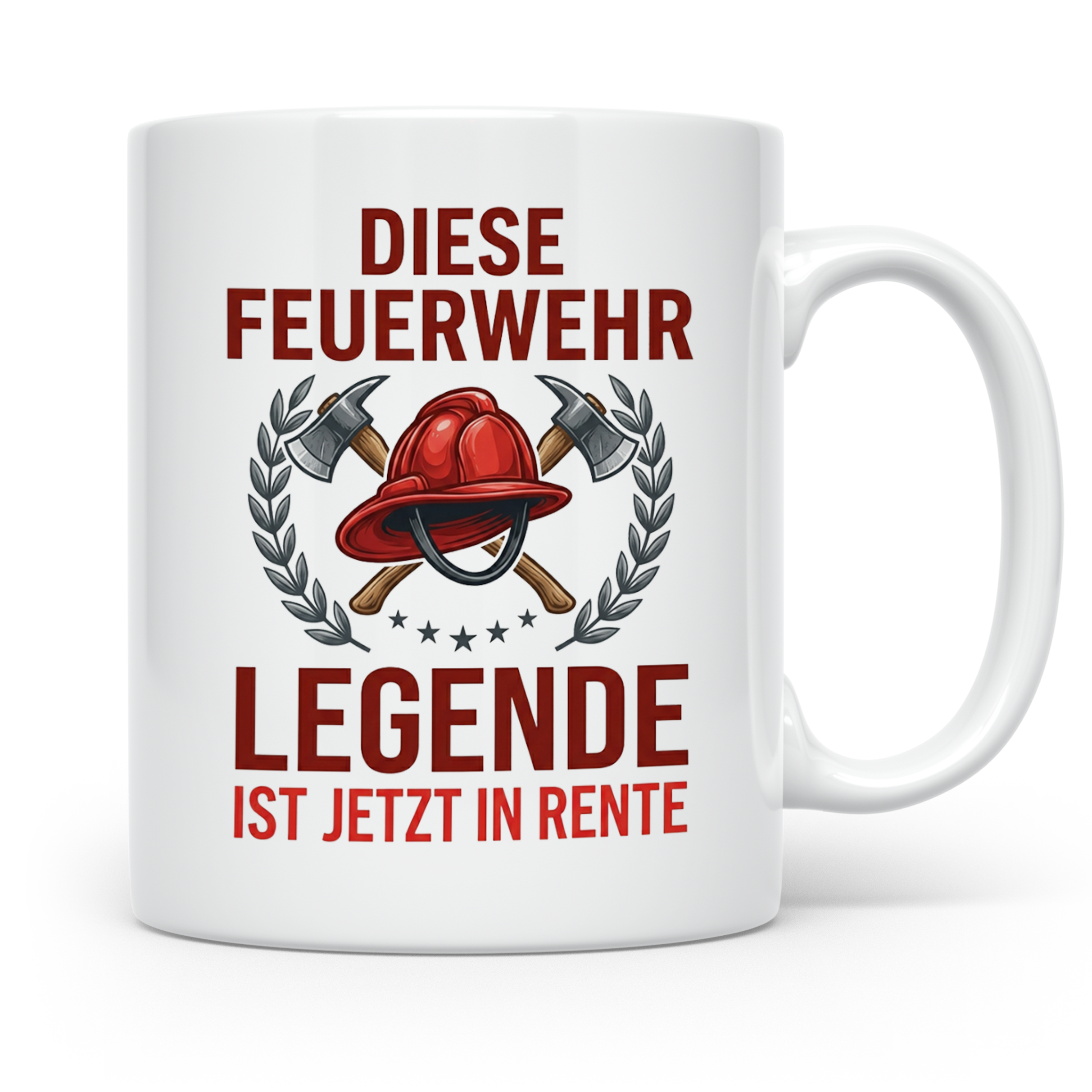 Feuerwehr Rente Tasse Diese Legende ist in Rente Geschenk Fe – Weiß [farbe:weiß]