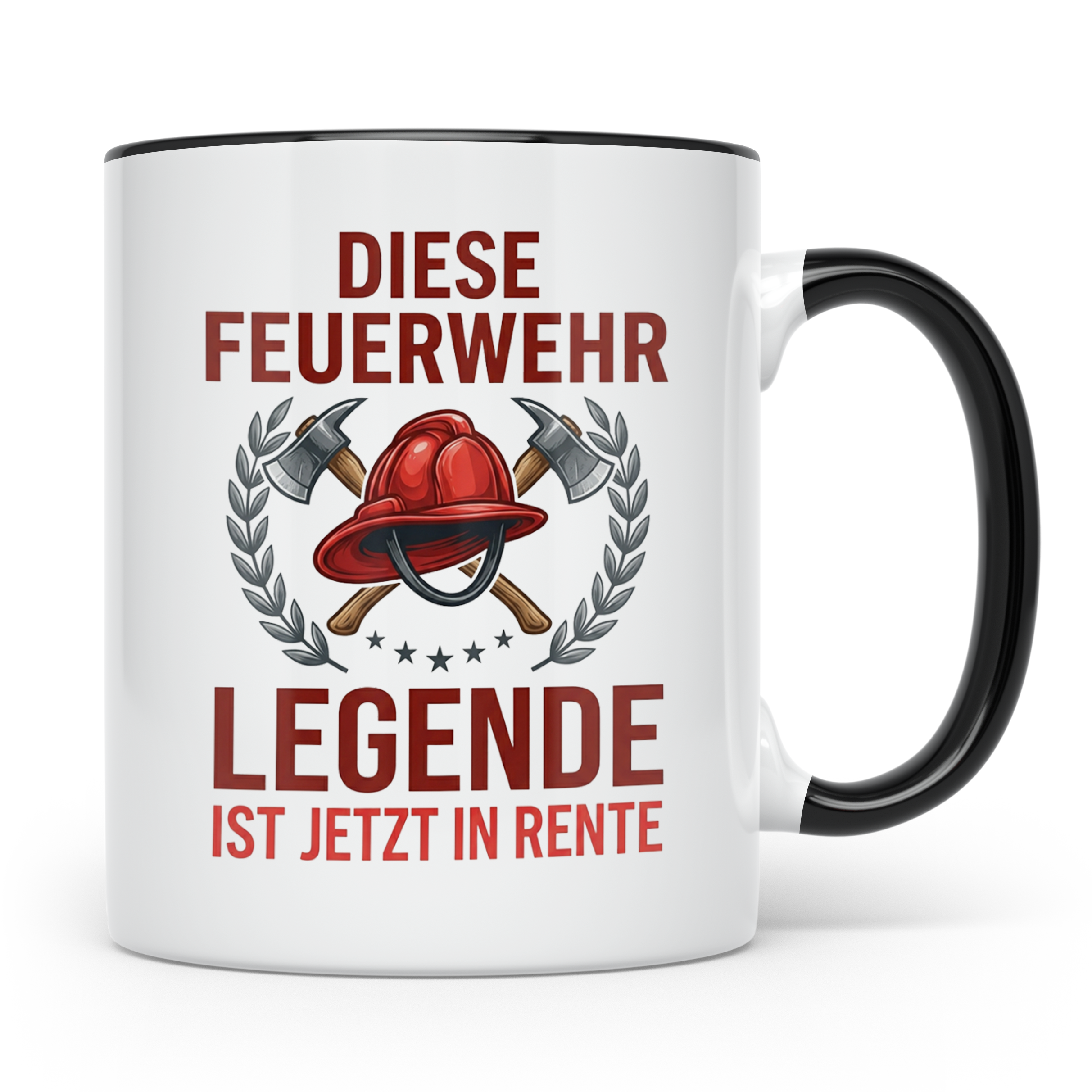Feuerwehr Rente Tasse Diese Legende ist in Rente Geschenk Fe – Schwarz [farbe:schwarz]