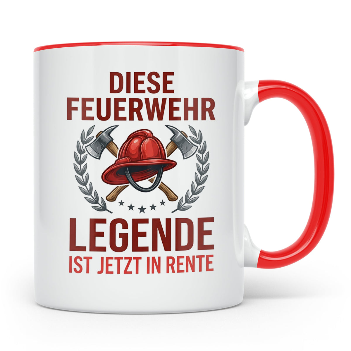 Feuerwehr Rente Tasse Diese Legende ist in Rente Geschenk Fe – Rot [farbe:rot]