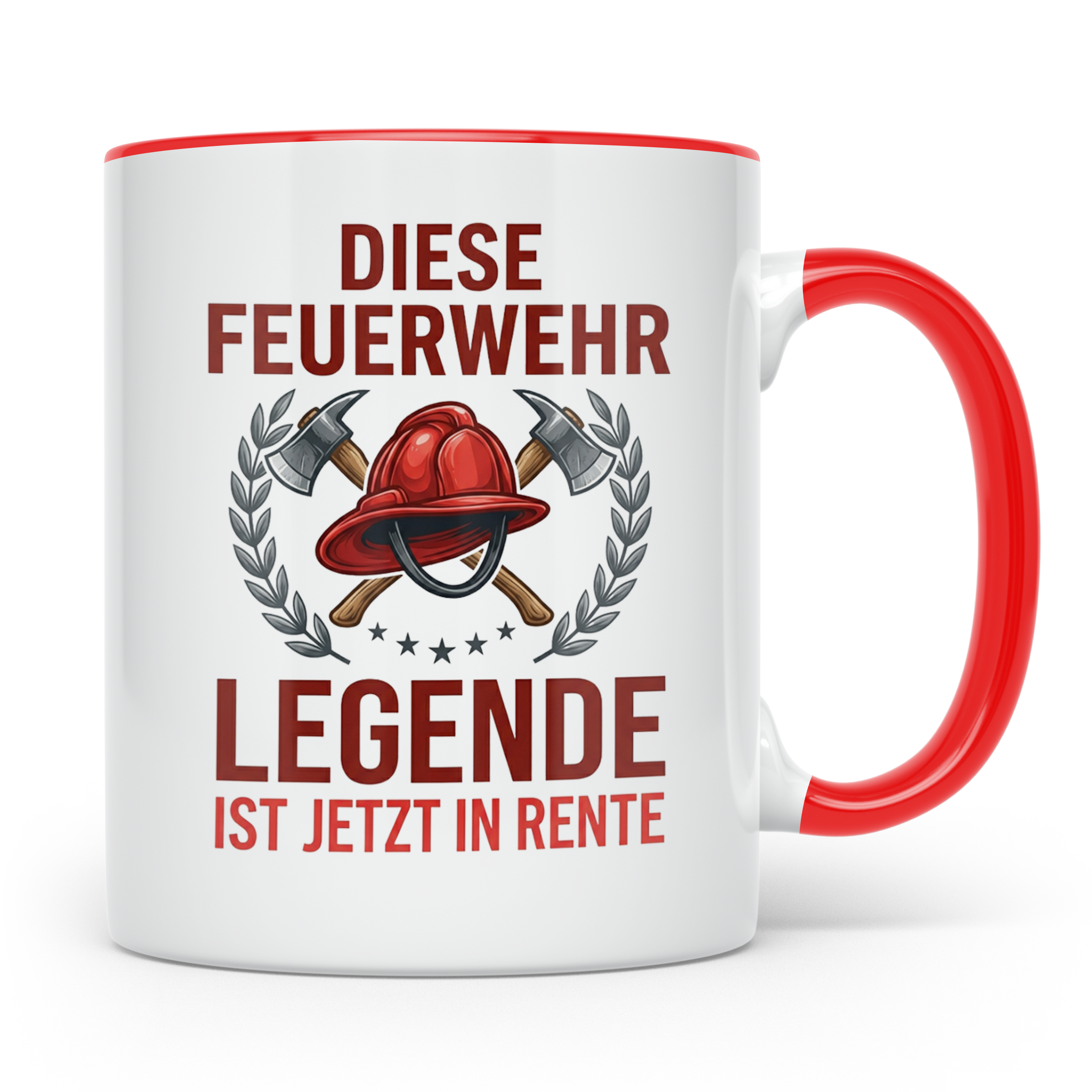 Feuerwehr Rente Tasse Diese Legende ist in Rente Geschenk Fe – Rot [farbe:rot]