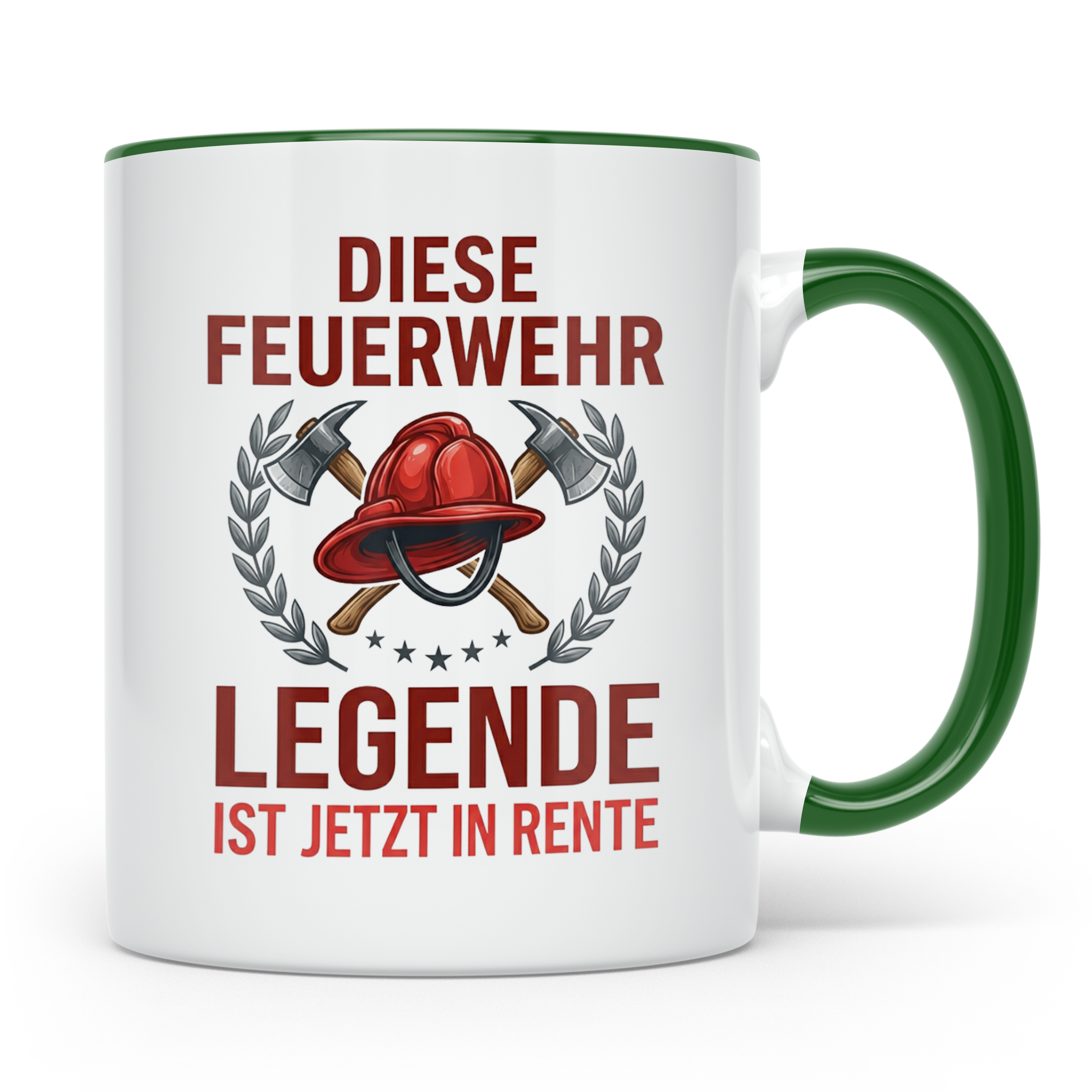 Feuerwehr Rente Tasse Diese Legende ist in Rente Geschenk Fe – Grün [farbe:grün]