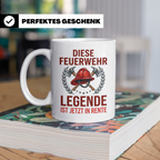 Feuerwehr Rente Tasse Diese Legende ist in Rente Geschenk Fe – Weiß [farbe:weiß]