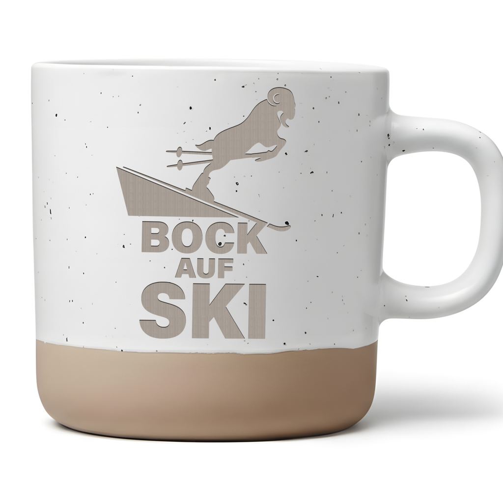 Tasse Bock auf Ski Geschenk Skifahrer Becher Kaffeetasse Ski Urlaub Ge – Bild 1