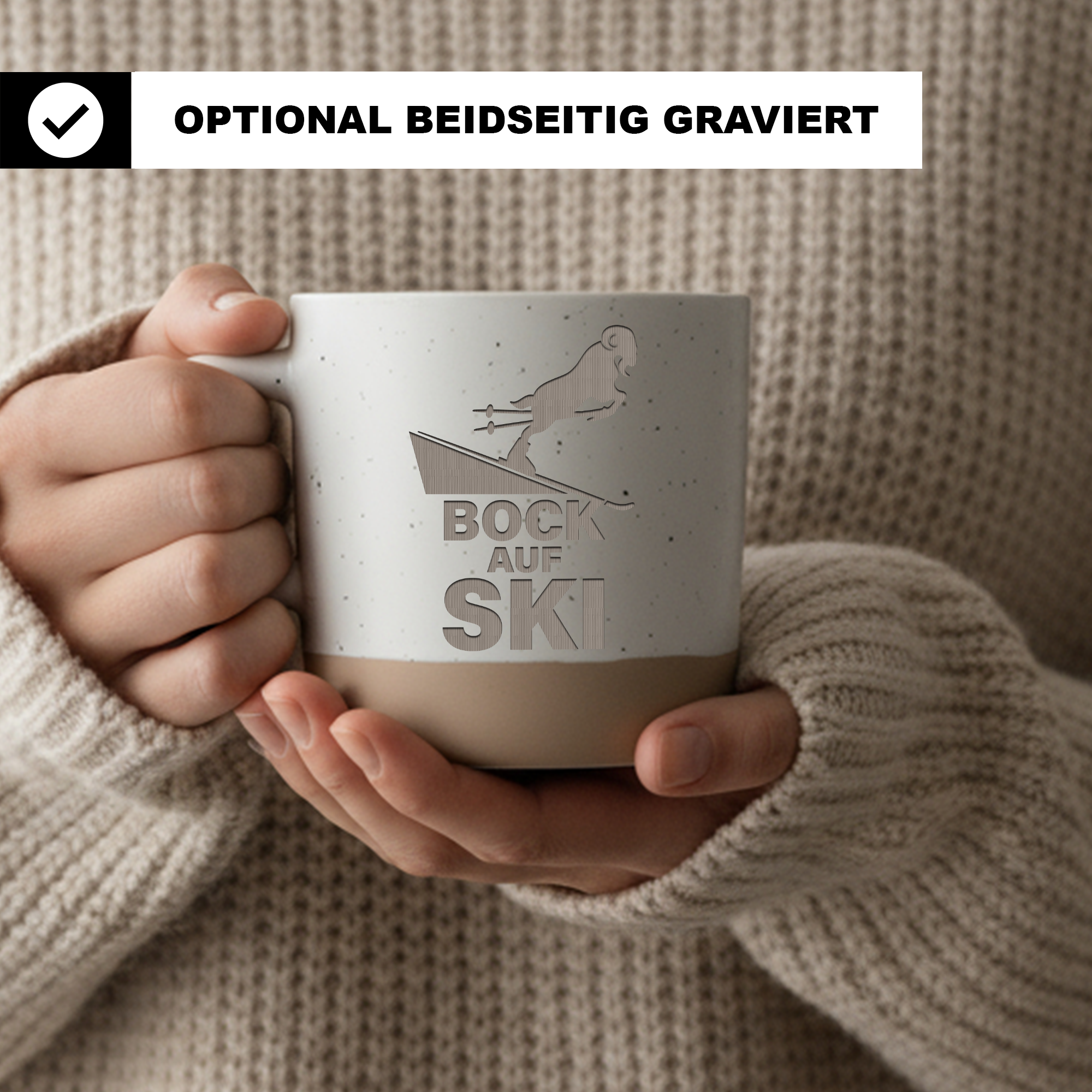 Tasse Bock auf Ski Geschenk Skifahrer Becher Kaffeetasse Ski Urlaub Ge – Bild 2