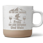 Tasse Ich bin eine einfache Frau Skifahren und Wein Geschenk Skifahrer – Bild 1