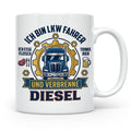 LKW Fahrer Tasse Geschenk für Trucker, Berufskraftfahrer mit – Weiß [farbe:weiß]