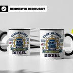 LKW Fahrer Tasse Geschenk für Trucker, Berufskraftfahrer mit – Schwarz [farbe:schwarz]