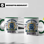 LKW Fahrer Tasse Geschenk für Trucker, Berufskraftfahrer mit – Grün [farbe:grün]
