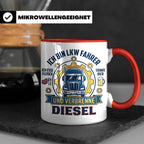 LKW Fahrer Tasse Geschenk für Trucker, Berufskraftfahrer mit – Rot [farbe:rot]
