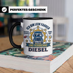 LKW Fahrer Tasse Geschenk für Trucker, Berufskraftfahrer mit – Schwarz [farbe:schwarz]