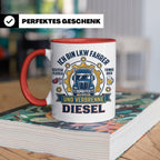 LKW Fahrer Tasse Geschenk für Trucker, Berufskraftfahrer mit – Rot [farbe:rot]