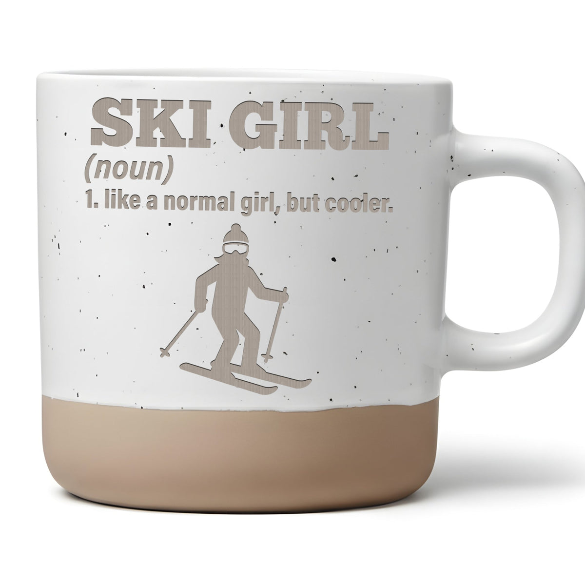 Tasse Ski Girl Definition Geschenk Skifahrerin Becher Kaffeetasse Ski  – Bild 1
