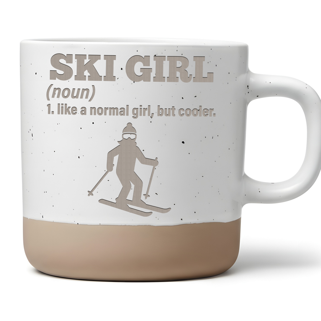 Tasse Ski Girl Definition Geschenk Skifahrerin Becher Kaffeetasse Ski  – Bild 1