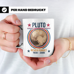 Pluto Tasse Never Forget 1930-2006, lustiger Astronomie Spru – Weiß [farbe:weiß]