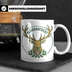 Revieraufsicht Tasse mit Hirsch als Geschenk für Jäger, Jagd – Weiß [farbe:weiß]