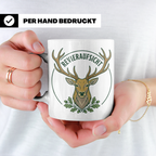 Revieraufsicht Tasse mit Hirsch als Geschenk für Jäger, Jagd – Weiß [farbe:weiß]