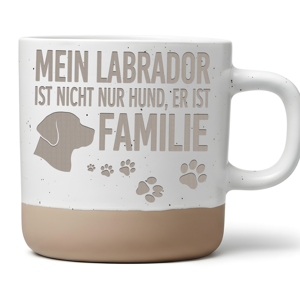 Tasse Mein Labrador ist Familie Geschenk Labrador Besitzer Becher Kaff – Bild 1
