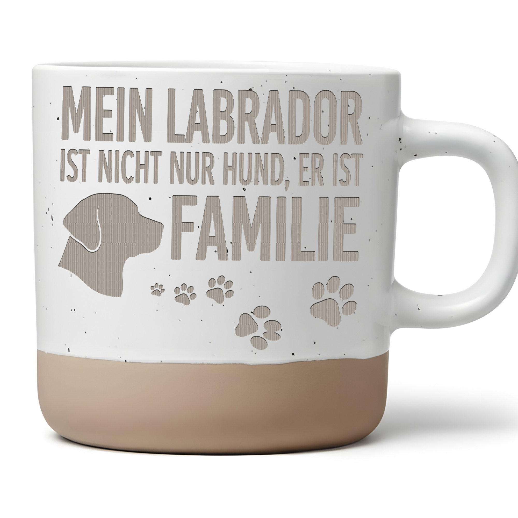 Tasse Mein Labrador ist Familie Geschenk Labrador Besitzer Becher Kaff – Bild 1