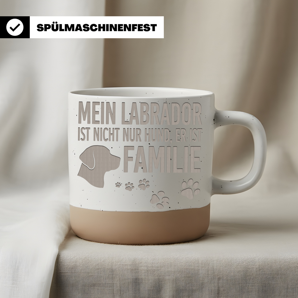 Tasse Mein Labrador ist Familie Geschenk Labrador Besitzer Becher Kaff – Bild 3