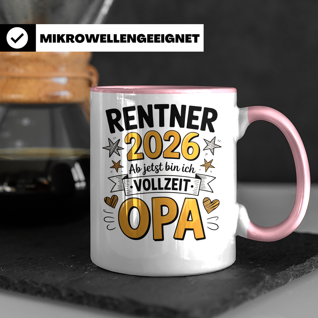 Rentner 2026 Vollzeit Opa - Ruhestand Geschenkidee für werdende Opas | Sublimation