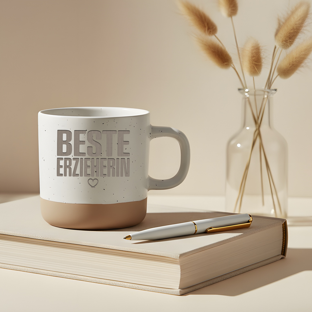 Personalisierte Erzieherin Tasse – Geschenk für die Beste Erzieherin mit Herz Motiv, ideales Dankeschön für Kita & Kindergarten