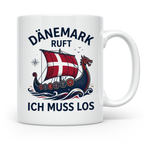 Dänemark Tasse Wikinger Schiff Spruch Dänemark ruft ich muss – Weiß [farbe:weiß]