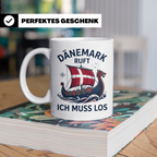 Dänemark Tasse Wikinger Schiff Spruch Dänemark ruft ich muss – Weiß [farbe:weiß]